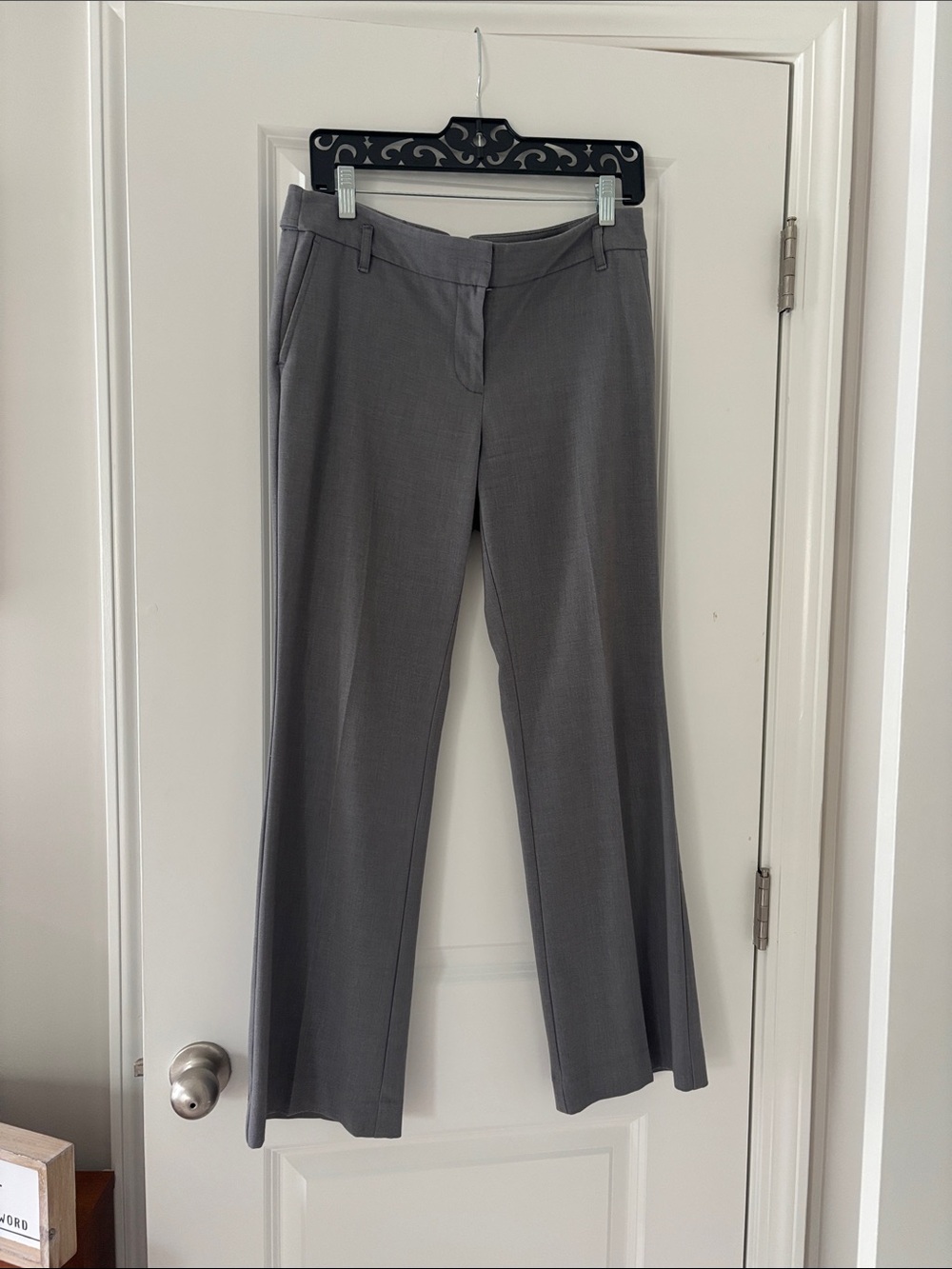 LOFT Gray Boot-Cut Dress Pants